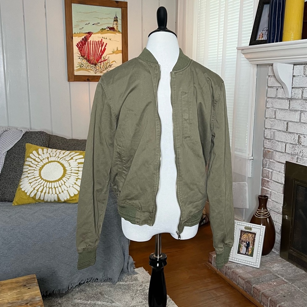 Topman bomber jacket in green